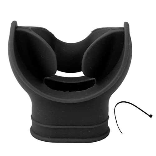 Elelif Atemregler-Mundstück für Tauchgeräte, Silikon, Universal-Komfortbiss-Mundstück, Schnorchel-Regler zum Austausch (Black) von Elelif