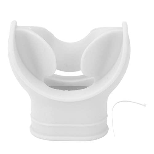 Elelif Atemregler-Mundstück für Tauchgeräte, Silikon, Universal-Komfortbiss-Mundstück, Schnorchel-Regler zum Austausch (White) von Elelif