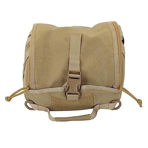 Elelif Canvas Camping Helmet Storage Bag Scratch Prevention for Hard Hats Adpatable Helmet Bag Applicable Outdoor Activities (Khaki) von Elelif