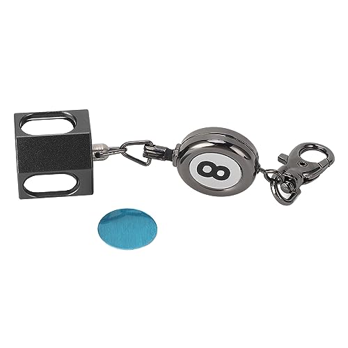 Elelif Einziehbarer Billard-Pool-Queue-Kreidehalter, einziehbarer Zeichengürtelclip, praktisches Werkzeug, magnetische Billard-Kreidebox (Black) von Elelif