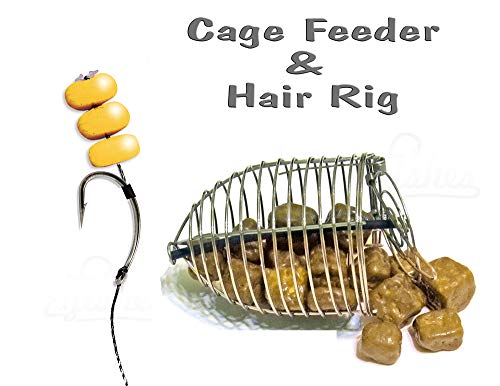 Karpfen Fertigmontage Cage Feeder & Hair Rig #4 - Grob Köder Angeln Tackle von Elfishes Design