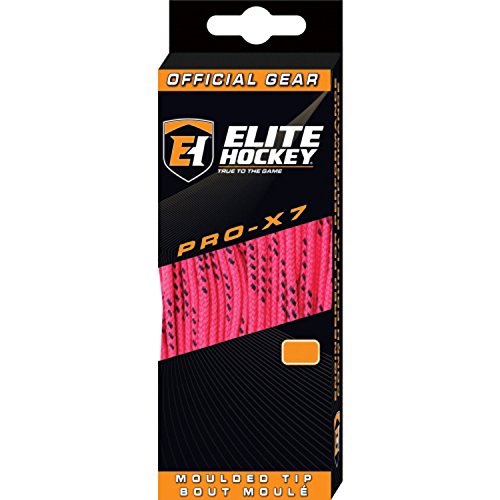 Elite Hockey PRO-X7 Skate-Schnürsenkel (X7-Pink, 243,8 cm) von Elite Hockey