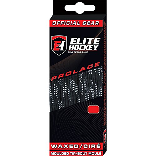 Elite Hockey Unbekannt Prolace Hockey-Schnürsenkel, gewachst, 244 cm, Schwarz von Elite Hockey