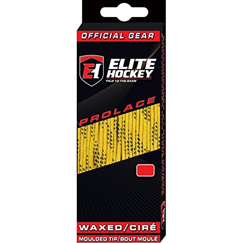 Unbekannt Elite Hockey Prolace Gewachste Schnürsenkel für Hockeyschlitte, Gelb, 243,8 cm von Elite Hockey