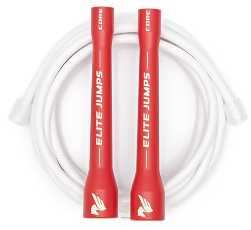 Elite Jumps Core Springseil – 6 mm PVC für Fitness – Indoor/Outdoor verstellbares Springseil – unzerbrechliche Griffe und ultra-langlebig – verhedderungsfreies Springseil für Workout von Elite Jumps