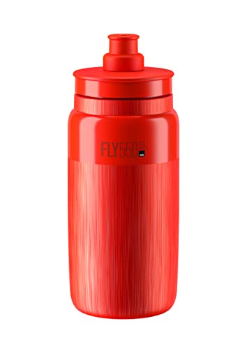 Elite S.R.L. Unisex – Erwachsene Elite Fly Tex Trinkflasche, Rot, 550ml von Elite