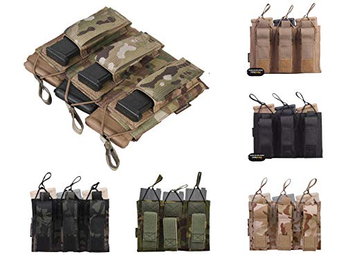 Elite Tribe 5.56 Pistole Dreifach Öffnen Oben Magazin Beutel Taktisch Molle MAG Beutel (Multicam Arid) von Elite Tribe