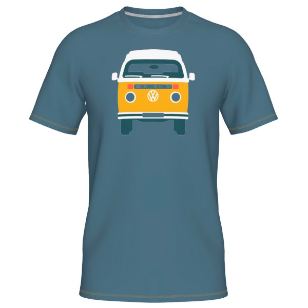 Elkline - Four Wheels To Freedom Baywindow - T-Shirt Gr S blau von Elkline