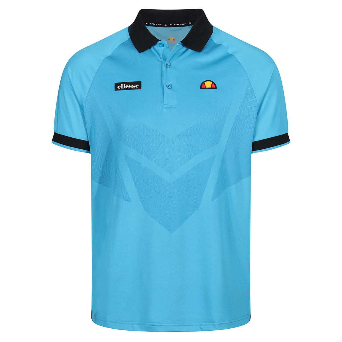 Ellesse Men's Alberto Golf Polo Shirt, Mens, Neon blue, Large | American Golf von Ellesse