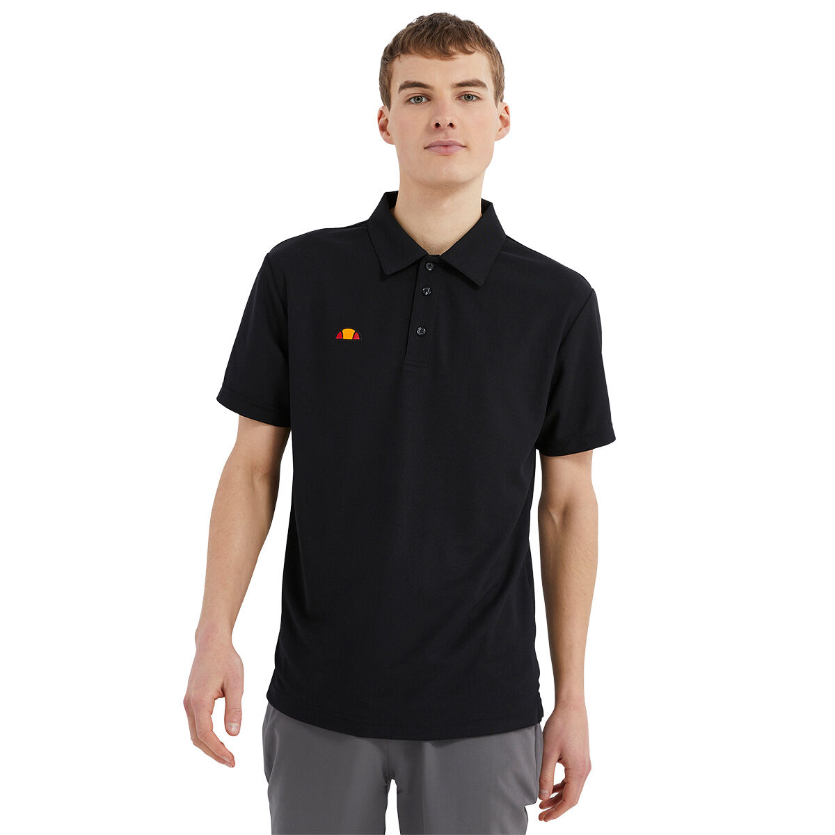 Ellesse Men's Bertola Golf Polo Shirt, Mens, Black, Medium | American Golf von Ellesse