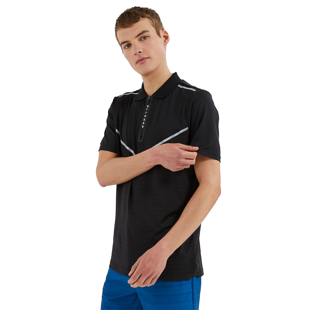 Ellesse Men's Fresci Golf Polo Shirt, Mens, Black, Large | American Golf von Ellesse