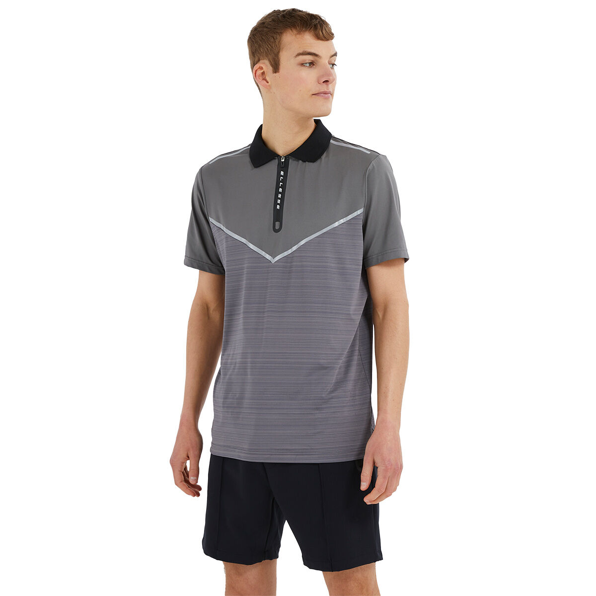 Ellesse Men's Fresci Golf Polo Shirt, Mens, Grey, Large | American Golf von Ellesse