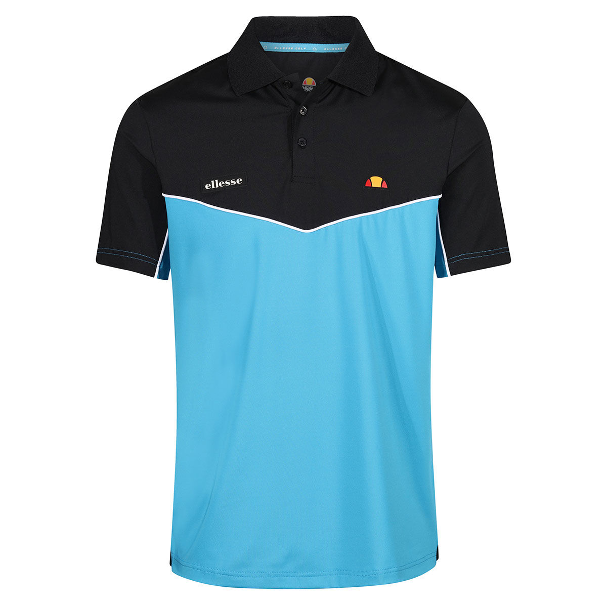 Ellesse Men's Murata Golf Polo Shirt, Mens, Neon blue, Large | American Golf von Ellesse