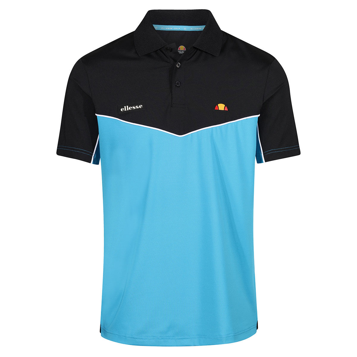 Ellesse Men's Murata Golf Polo Shirt, Mens, Neon blue, Medium | American Golf von Ellesse