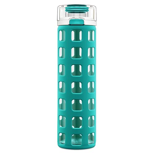 Ello Syndicate BPA-freie Wasserflasche mit Deckel zum Aufklappen, 567 ml, Mint von Ello