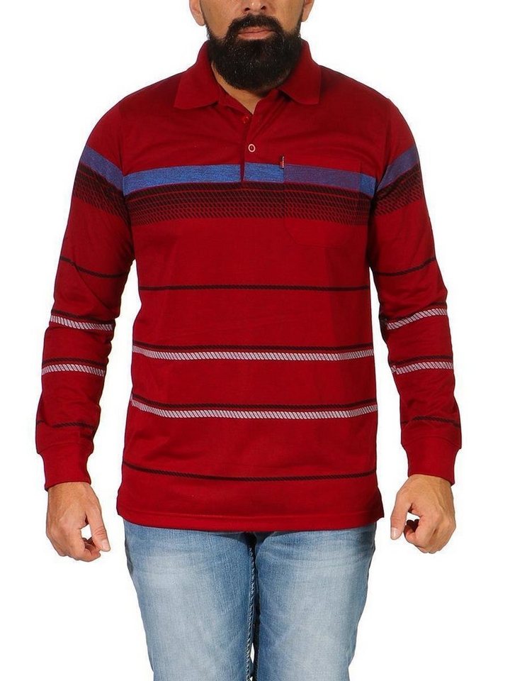 EloModa Poloshirt Herren Polo Shirt Langarm Longsleeve mit Brusttaschen Gr. M L XL XXL (1-tlg) von EloModa