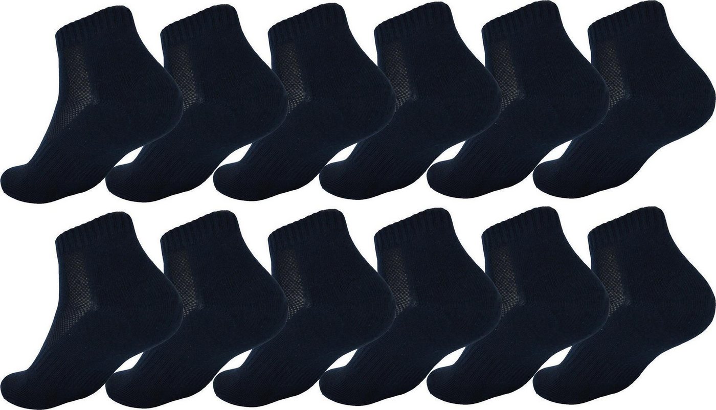 EloModa Sportsocken 12 Paar Sport Frottee Sneaker Socken Herren Damen Quarter Socks Kurzso (12-Paar) von EloModa