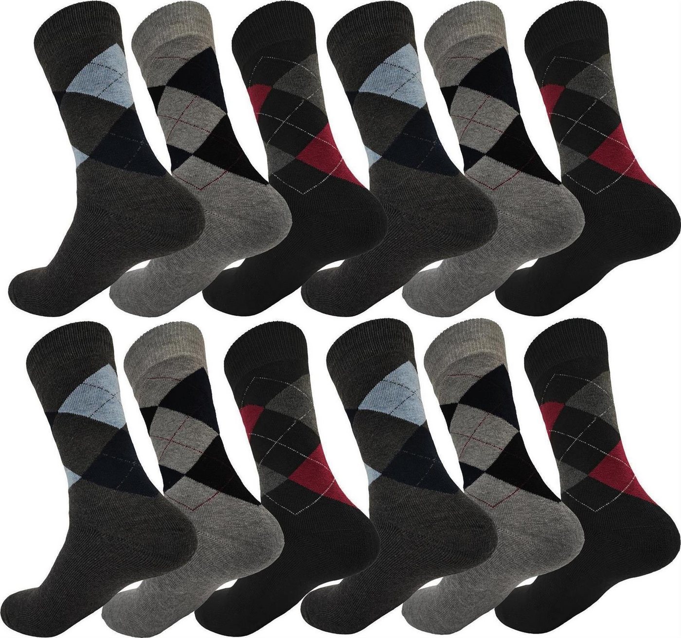 EloModa Thermosocken 12 Paar Thermo Winter Socken Vollfrottee Warm Baumwolle, 39-42 43-46 (12-Paar) von EloModa