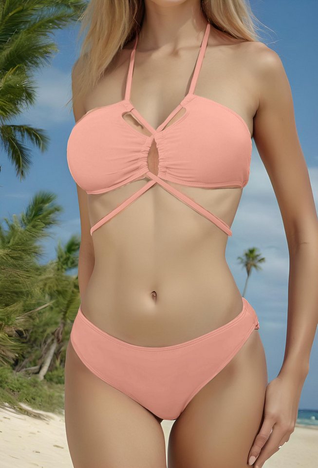 Elowen Bustier-Bikini Neue Damen-Badeanzüge, zweiteiliges Split- und String-Bikini-Set von Elowen