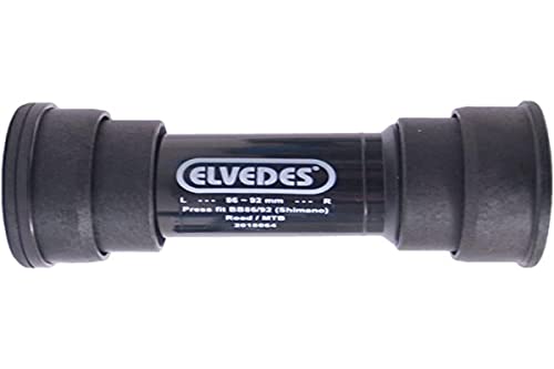 Elvedes Unisex – Erwachsene Press Fit Innenlager, schwarz, 86-92 mm von Elvedes