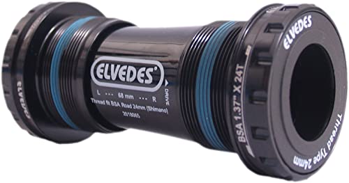 Elvedes Unisex – Erwachsene Thread Fit Innenlager, schwarz, 68 mm von Elvedes