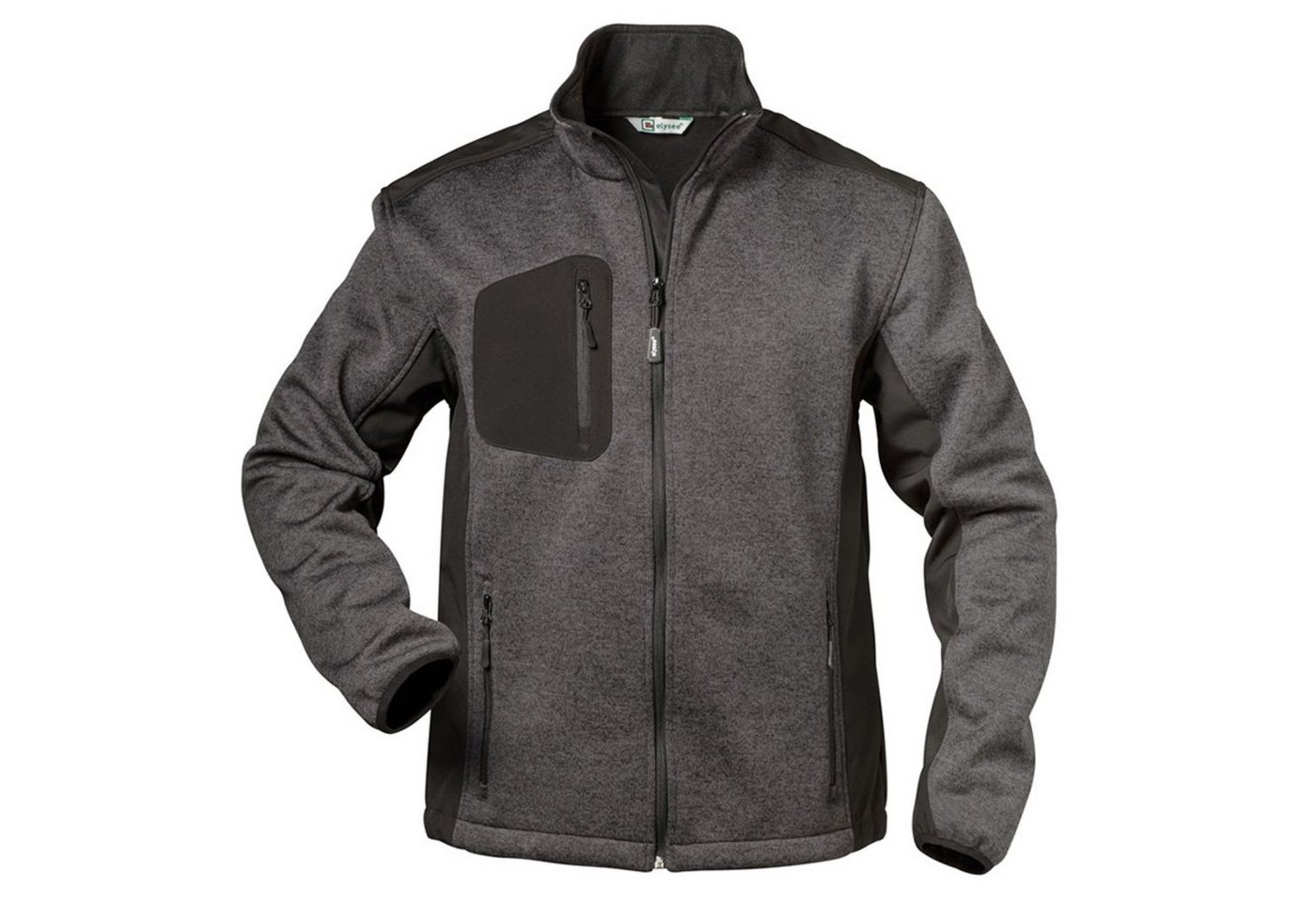 Elysee Schutzjacke INNSBRUCK Strickfleece-Jacke ELYSEE® Dunkelgrau Melange/Schwarz 23370 von Elysee