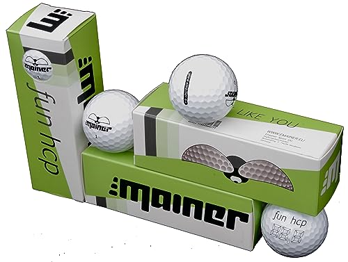 Emainer Golfball, softe Golfbälle mit maximaler Reichweite, Dieser Ball kennt Dein Handicap, im 3er-Pack, weiß (4X 3er Pack (12 Bälle)) von Emainer