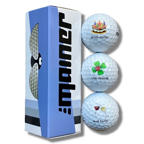 Emainer Golfball, Geburtstag, ToDo Golf Geschenk, 3er-Pack, Golfbälle mit maximaler Reichweite, die auch Dein Highscore kennen (Geburtstag) von Emainer