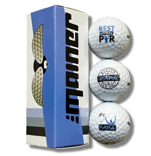Emainer Golfball, Geburtstag, ToDo Golf Geschenk, 3er-Pack, Golfbälle mit maximaler Reichweite, die auch Dein Highscore kennen (#Dad) von Emainer