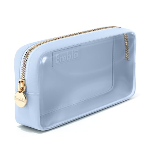Embla Transparente Make-up-Tasche für Damen, Kosmetiktasche, Kosmetiktasche mit Reißverschluss, niedlich, schwarz, Nylonbeutel, Make-up, Aufbewahrung, Auto, Reise, Toilettenartikel, Utensilien, von Embla