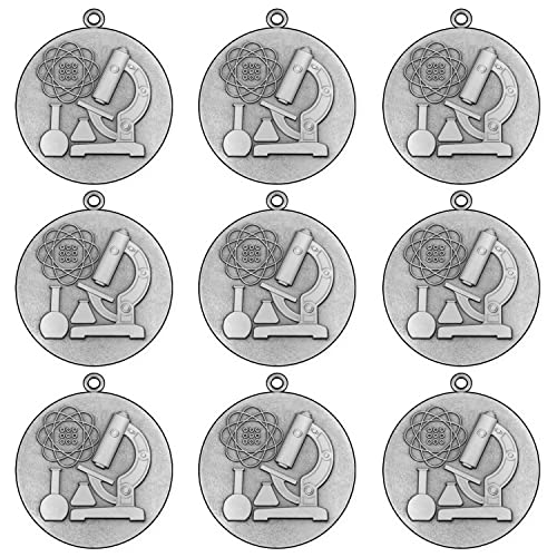 Emblemarket - Packung mit 9 Metallmedaillen - Größe 38 mm - Wissenschaft - 3 Farben Ihrer Wahl: Gold, Silber oder Bronze. von Emblemarket