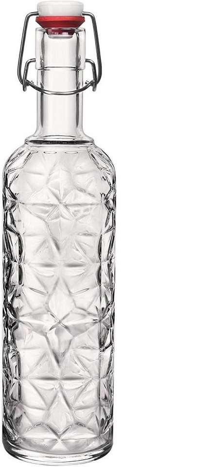 Emilja Trinkflasche Glas Flasche Oriente 1L transparent mit Bügelverschluss von Emilja