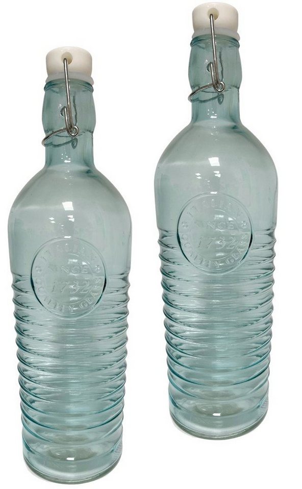 Emilja Trinkflasche Glasflaschen1732 mit Bügelverschluss 1000ml - 2 Stück von Emilja
