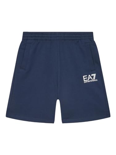 Emporio Armani EA7 Jungen Jungen Core Identity Boy Shorts aus Baumwolle - 8NBS51 (10 Jahre, Marineblau) von Emporio Armani