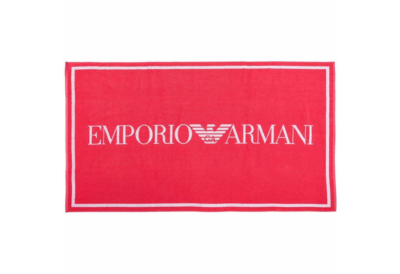 Emporio Armani Saunatuch Unisex Strandtuch - Badetuch, Logo, Baumwolle, Frottier von Emporio Armani