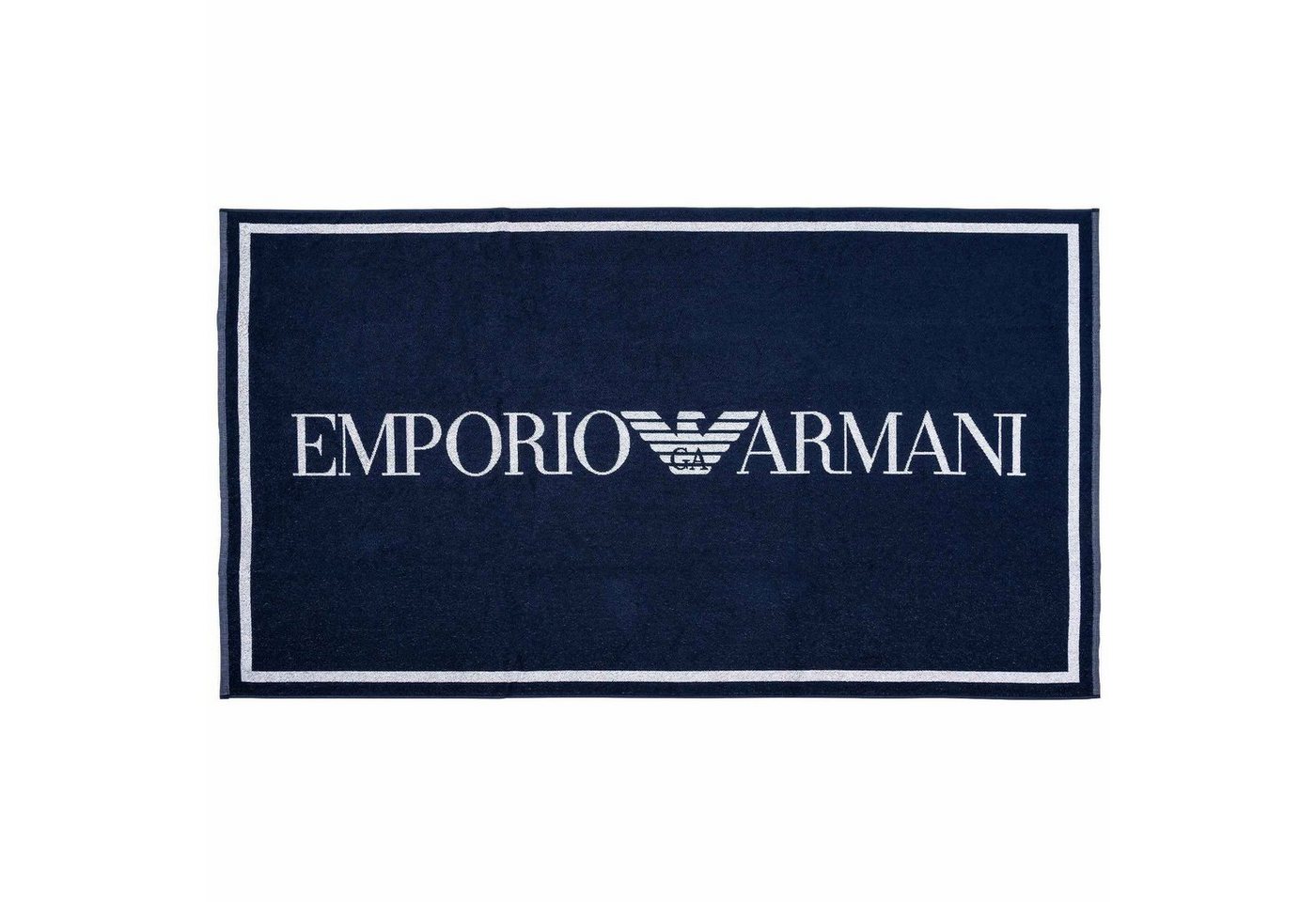 Emporio Armani Saunatuch Unisex Strandtuch - Badetuch, Logo, Baumwolle, Frottier von Emporio Armani