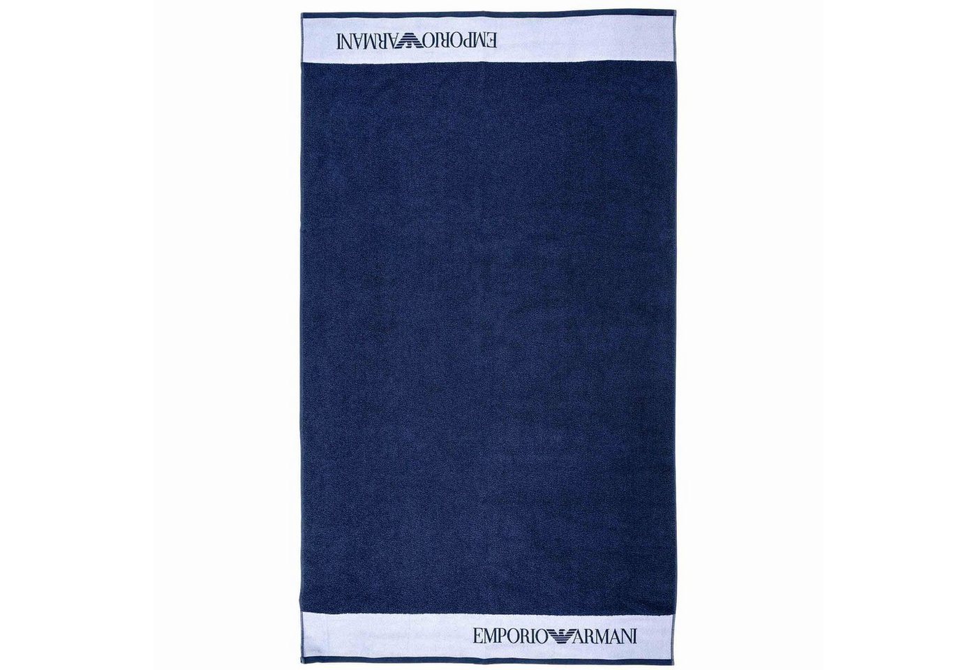Emporio Armani Saunatuch Unisex Strandtuch - Badetuch, Logoband, Baumwolle, Frottier von Emporio Armani