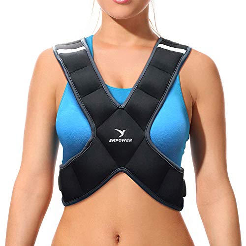 Empower Damen Weighted Vest, 8lb Gewichtsweste, Schwarz von Empower