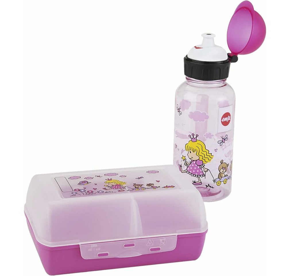 Emsa Trinkflasche Kinder Trinkflasche & Lunchbox Prinzessin transparent von Emsa