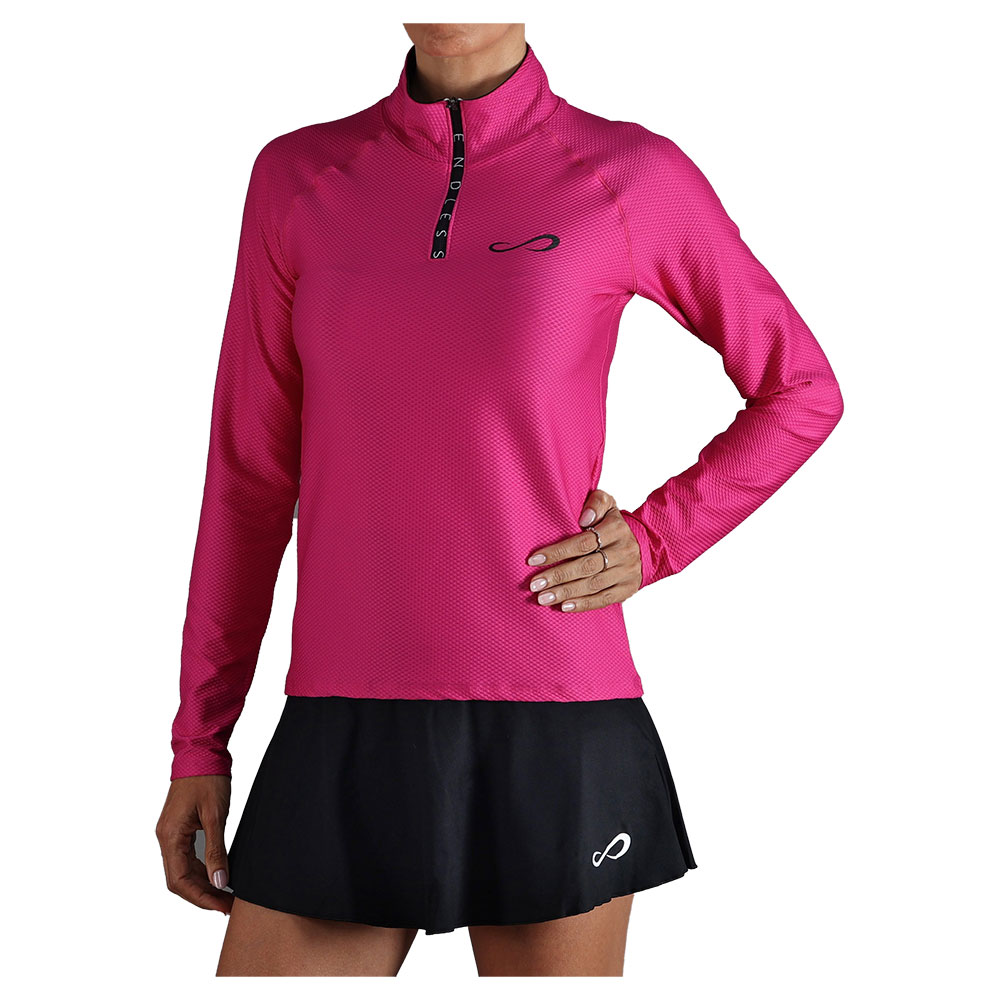 Endless Kirsch Iconic Half Zip Sweatshirt Rosa L Frau von Endless