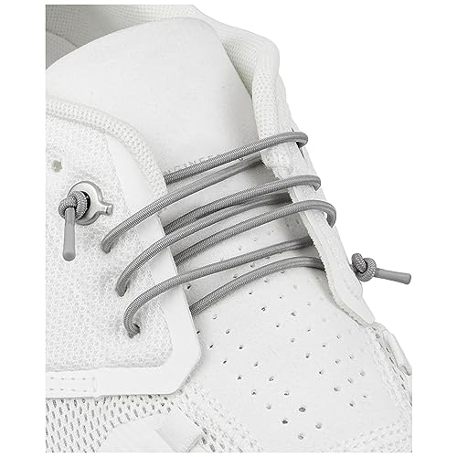 Endoto Elastische Ohne Binden Schnürsenkel für ON Cloud 5 Running Schuhe, Ersatz Rund Dehnbare Gummi Laces Schuhbänder Shoelaces(Grau,26 Zoll) von Endoto