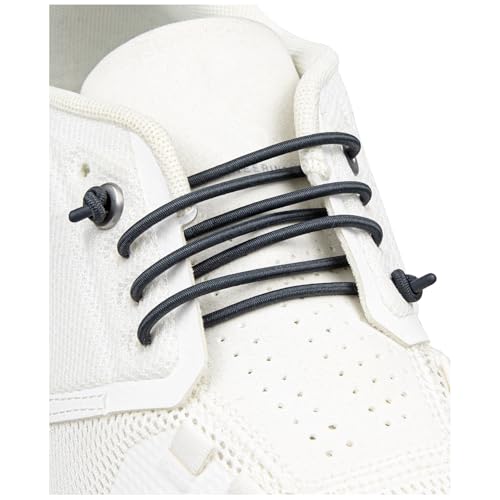 Endoto Schnürsenkel für ON Cloud 5 & 6 Running Schuhe, Ohne Binden Schuhbänder Ersatz Elastische Dehnbare Gummi Rund Laces Shoelaces für On Laufschuhe (Kohlegrau,26 Zoll) von Endoto