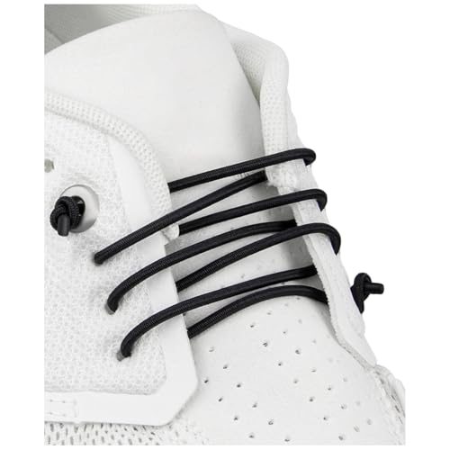 Endoto Schnürsenkel für ON Cloud 5 & 6 Running Schuhe, Ohne Binden Schuhbänder Ersatz Elastische Dehnbare Gummi Rund Laces Shoelaces für On Laufschuhe (Schwarz,12 Zoll) von Endoto