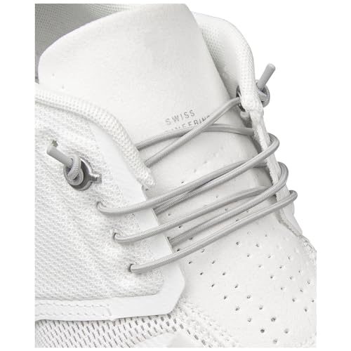 Endoto Elastische Ohne Binden Schnürsenkel für ON Cloud 5 Running Schuhe, Rund Dehnbare Ersatz Gummi Schuhbänder für On Laufschuhe(Silber,18 Zoll) von Endoto