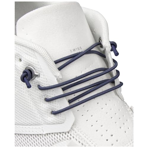 Endoto Elastische Ohne Binden Schnürsenkel für ON Cloud 5 Running Schuhe, Rund Dehnbare Ersatz Gummi Schuhbänder für On Laufschuhe(Marineblau, 30 Zoll) von Endoto