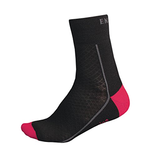 BaaBaa, Damen Winter Socken, schwarz / rot von Endura