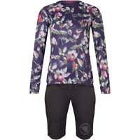 Damen-Set (Radtrikot + Radhose) ENDURA Floral LTD Printed Damen-Set (2 Teile), von Endura