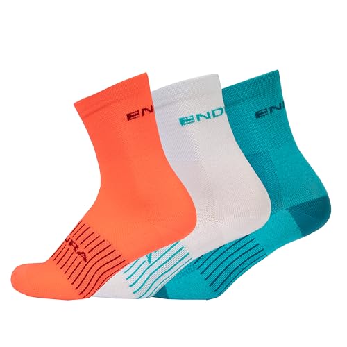 Endura CoolMax Race 3-PII Fahrradsocken für Damen, Pazifik Blau, One Size von Endura