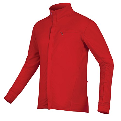 Endura Herren Xtract Roubaix Langarm-Fahrradtrikot | Atmungsaktiv | Weiches Material | Feuchtigkeitsableitend | Sportliche Passform | Rückentaschen | Reißverschlusstaschen Trikot, Rot, L von Endura