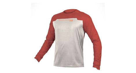 langarm trikot herren endura mt500 burner grau rot von Endura